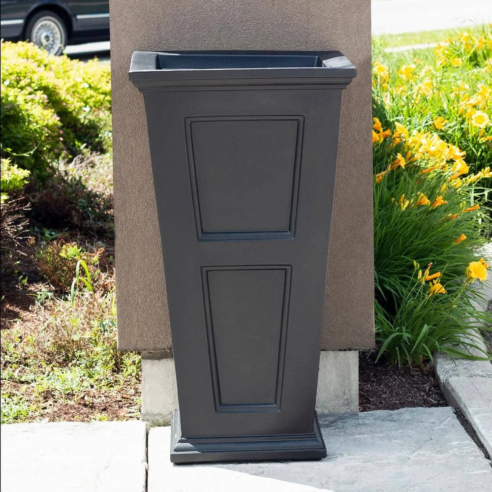 Mayne Fairfield 40 in. Tall 24 Gal. Black Waste Bin - Image 2