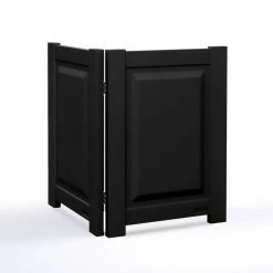 Mayne Nantucket 48 in. Black Polyethylene Privacy Panel