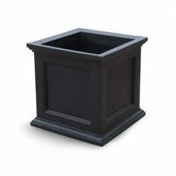 Mayne Fairfield 28 in. Square Black Polyethylene Planter