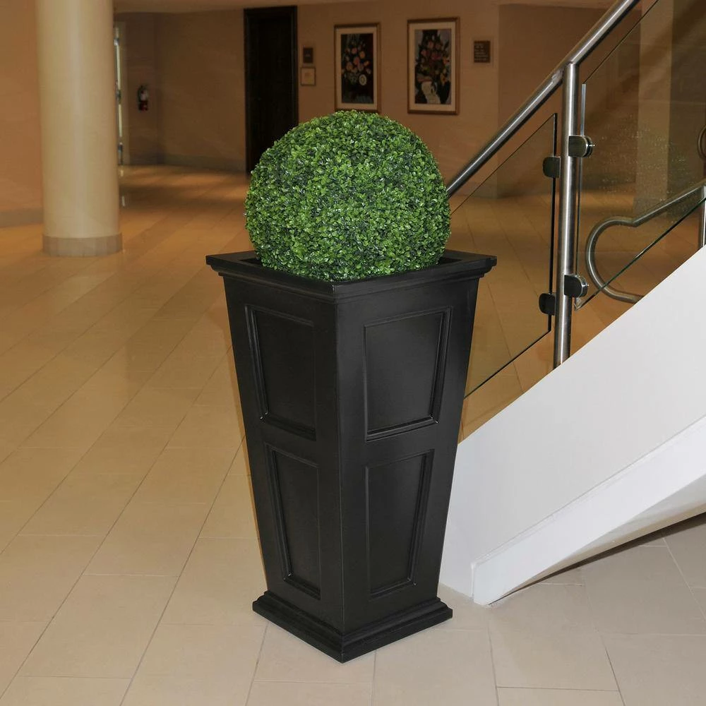 Mayne Fairfield 40 in. Tall Black Polyethylene Planter - Image 5
