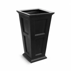 Mayne Fairfield 40 in. Tall Black Polyethylene Planter