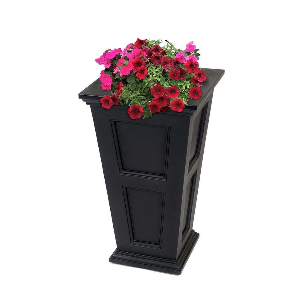 Mayne Fairfield 40 in. Tall Black Polyethylene Planter - Image 3