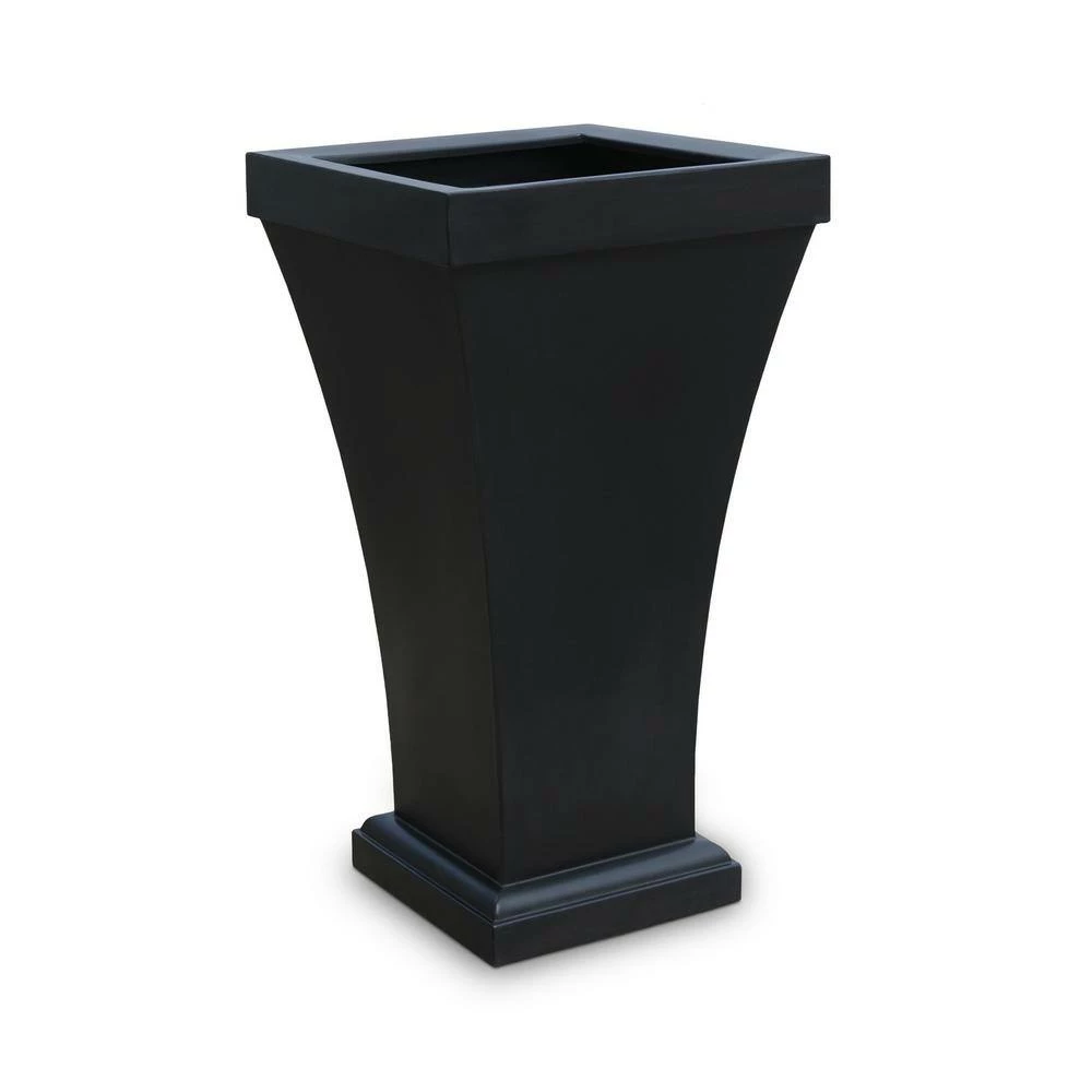 Mayne Bordeaux 40 in. Tall Black Polyethylene Planter - Image 2