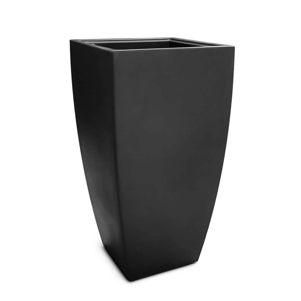 Mayne Kobi 38 in. Tall Black Self-Watering Polyethylene Planter - Image 2