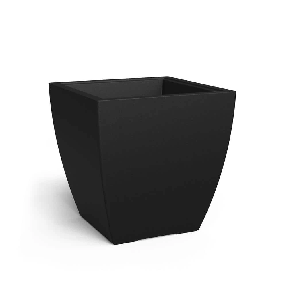 Mayne Kobi 24 in. x 24 in. Black Polyethylene Self-Watering Planter - Image 2