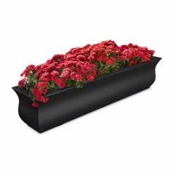 Mayne Valencia 48 in. x 10 in. Black Polyethylene Window Box