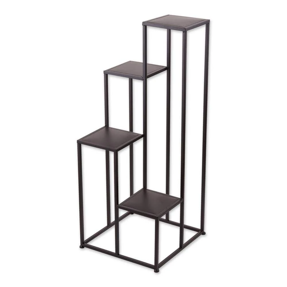 Zingz & Thingz 15.75 in. x 15.75 in. x 39.25 in. Modern Iron Plant Stand 4-Tier