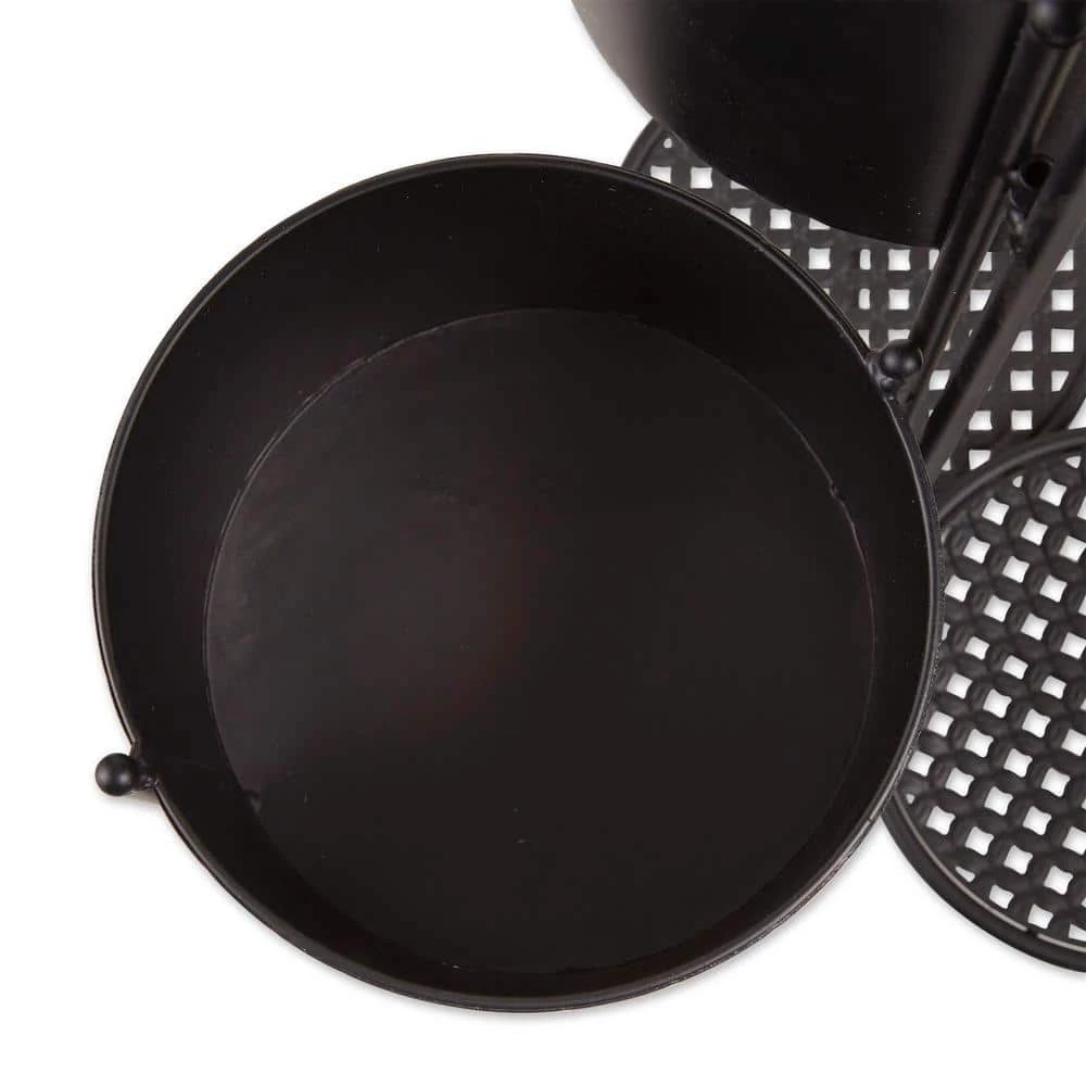 Zingz & Thingz 18 in. x 17.5 in. x 37 in. 3-Tier Barrel Bucket Plant Stand - Image 2