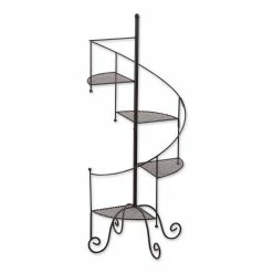 Zingz & Thingz Spiral Showcase Iron Plant Stand 17 in. x 16.5 in. x 39 in.