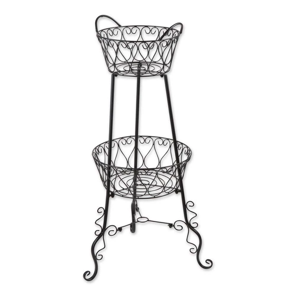 Zingz & Thingz 19.5 in. x 19.5 in. x 39.5 in. Plant Stand (2-Tier)