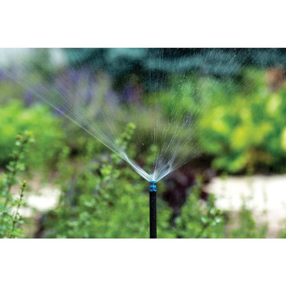 Rain Bird Fan Spray Close Coverage 11 GPH Micro Sprinkler, Full On Riser with Stake - Image 2