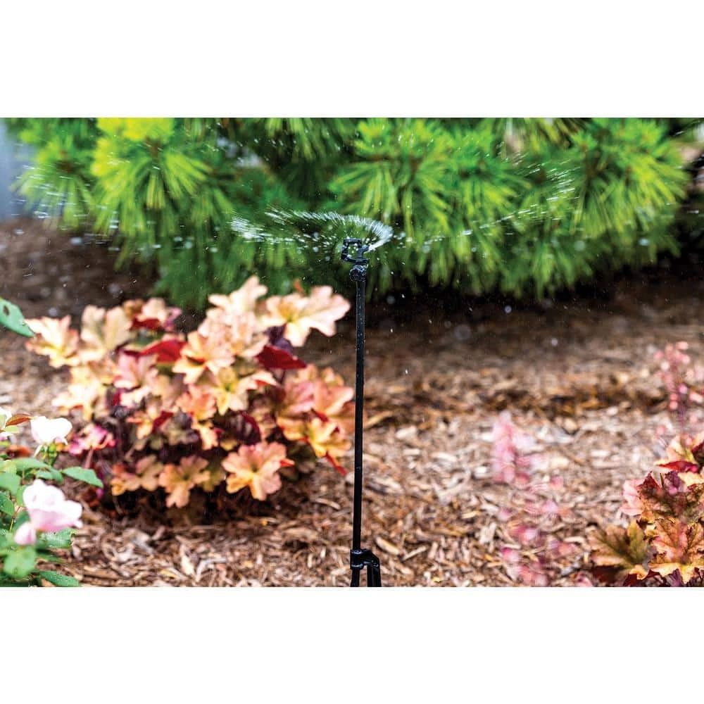 Rain Bird Adjustable Rotary Micro Sprinkler, Full Pattern Riser with Stake - Image 2