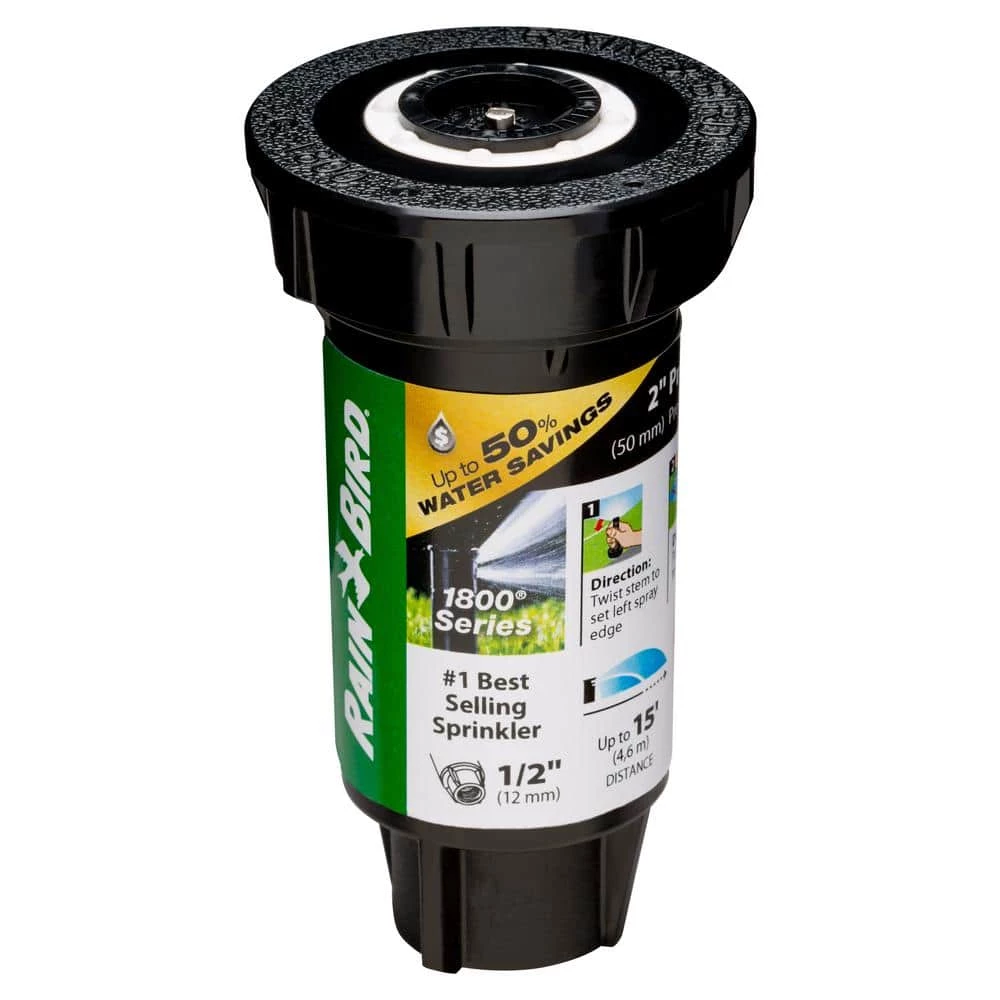Rain Bird 1802 Dual Spray Half Pattern 2 in. Pop-Up PRS Spray Head - Image 2