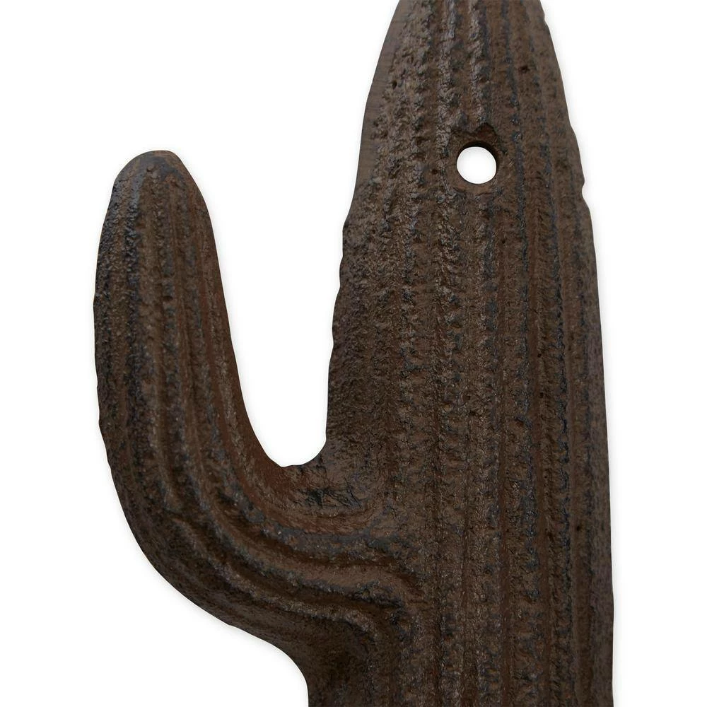 Zingz & Thingz Black Cast Iron Cactus Wall Hook (Set of 2) - Image 3
