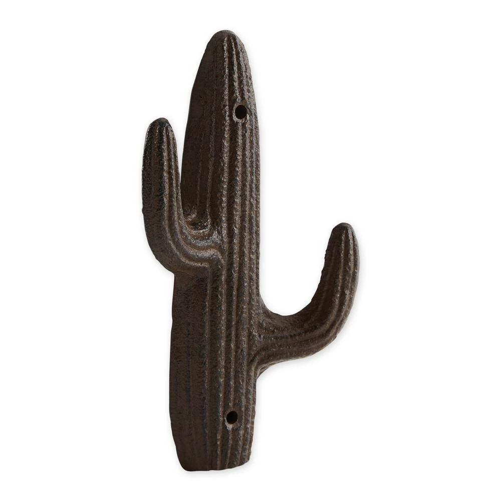 Zingz & Thingz Black Cast Iron Cactus Wall Hook (Set of 2) - Image 2