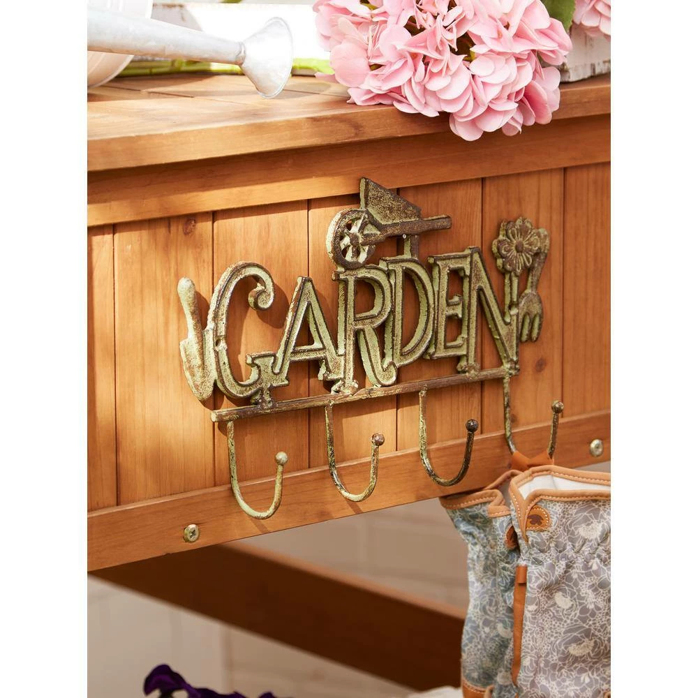 Zingz & Thingz 11.75 in. x 1.5 in. x 7.75 in. Bronze Cast Iron Garden Wall Hook - Image 5