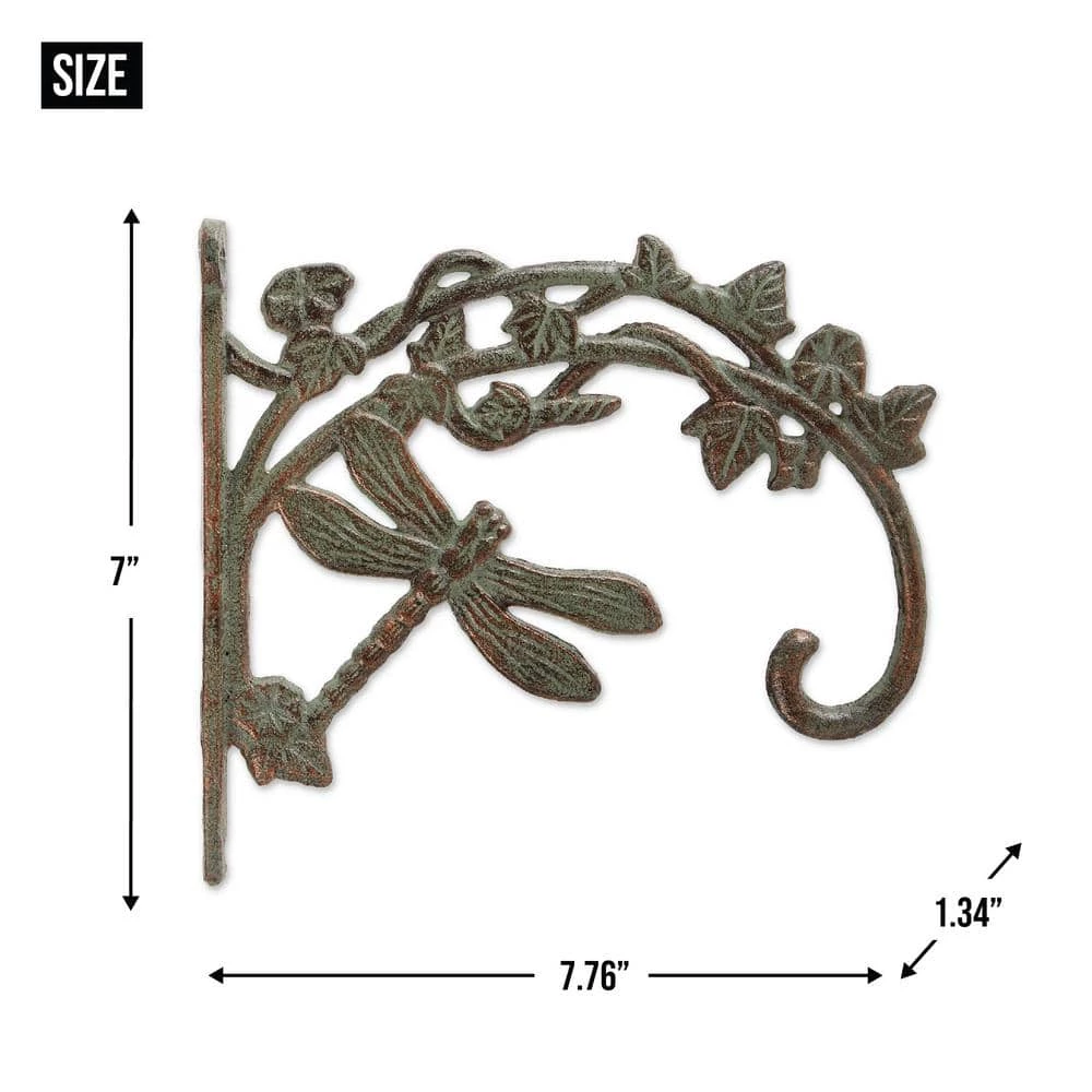 Zingz & Thingz Cast Iron Dragonfly Planter Bracket - Image 3