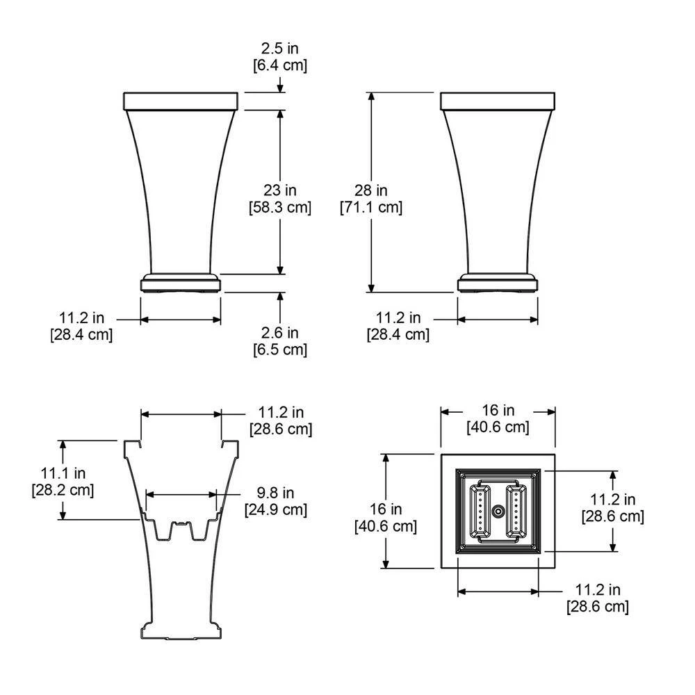 Mayne Bordeaux 28 in. Tall Self-Watering Espresso Polyethylene Planter - Image 7
