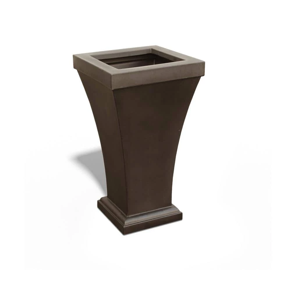 Mayne Bordeaux 28 in. Tall Self-Watering Espresso Polyethylene Planter
