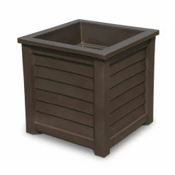Mayne Lakeland 20in Square Self-Watering Espresso Polyethylene Planter