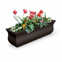 Mayne Valencia 36 in. x 10 in. Espresso Polyethylene Window Box