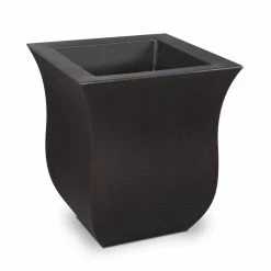 Mayne Valencia 16 in. Square Espresso Polyethylene Planter