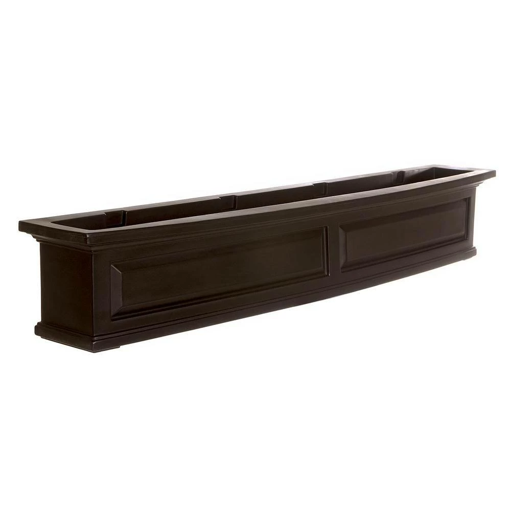 Mayne Nantucket 60 in. x 11.5 in. Self-Watering Espresso Polyethylene Window Box - Image 2