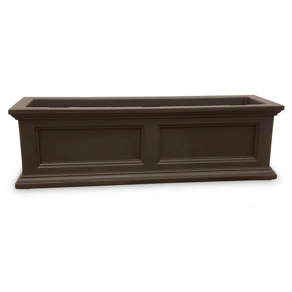 Mayne Fairfield 36 in. x 11 in. Self-Watering Espresso Polyethylene Window Box - Image 2
