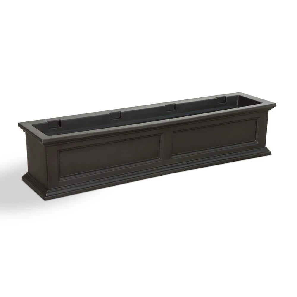 Mayne Fairfield 48 in. x 11 in. Self-Watering Espresso Polyethylene Window Box - Image 2
