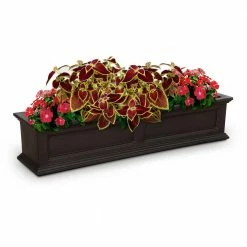Mayne Fairfield 60 in. x 11 in. Self-Watering Espresso Polyethylene Window Box