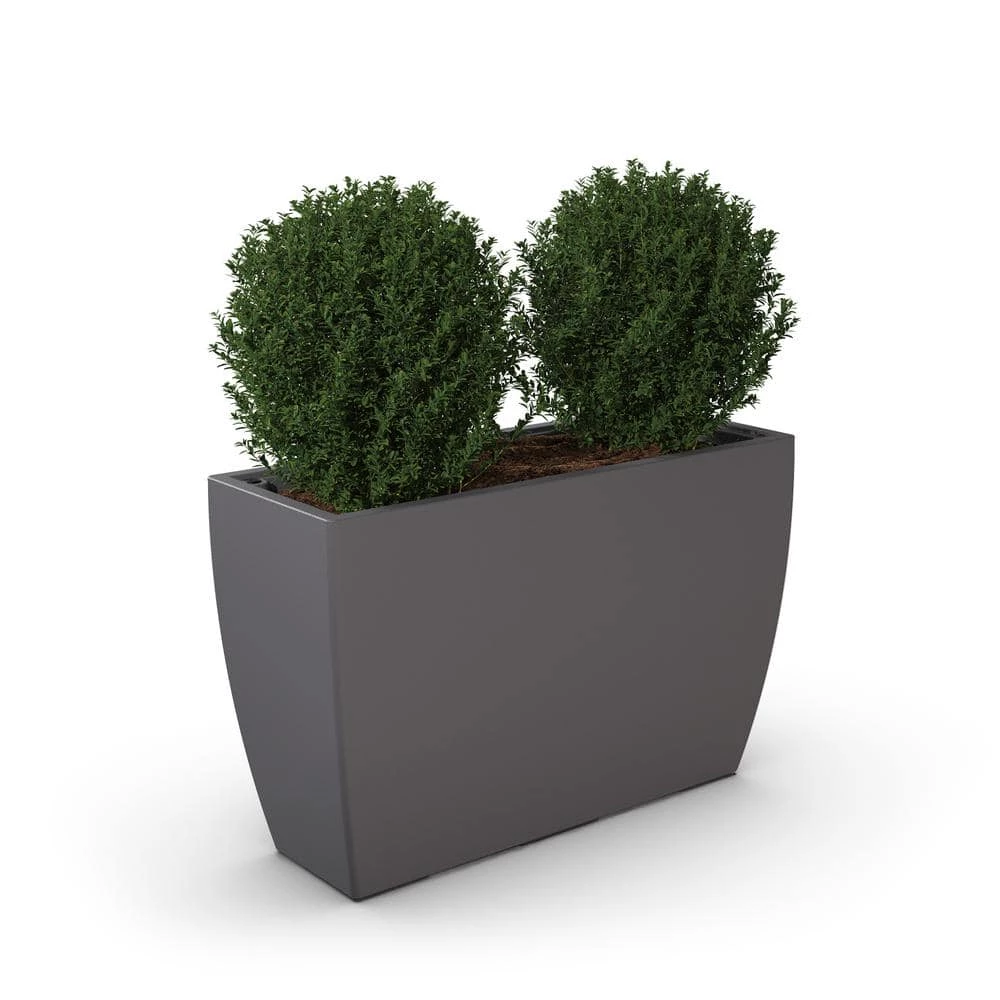 Mayne Kobi Trough Graphite Grey Polyethylene Planter