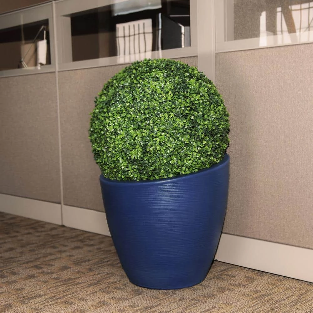 Mayne Modesto 20 in. Round Neptune Blue Polyethylene Planter - Image 5
