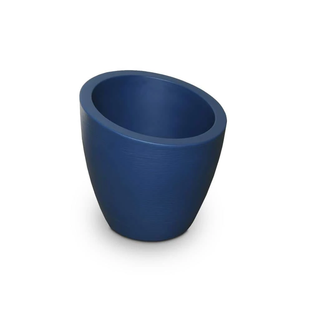 Mayne Modesto 20 in. Round Neptune Blue Polyethylene Planter