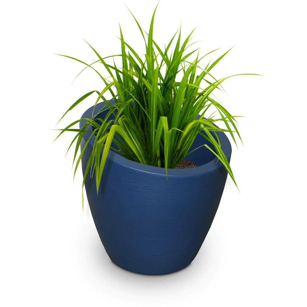 Mayne Modesto 20 in. Round Neptune Blue Polyethylene Planter - Image 3