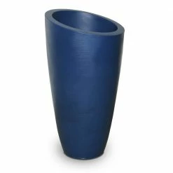 Mayne Modesto 42 in. Round Neptune Blue Polyethylene Planter