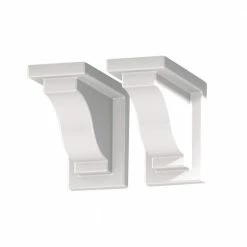 Mayne Yorkshire White Vinyl Decorative Corbel (2-Pack)