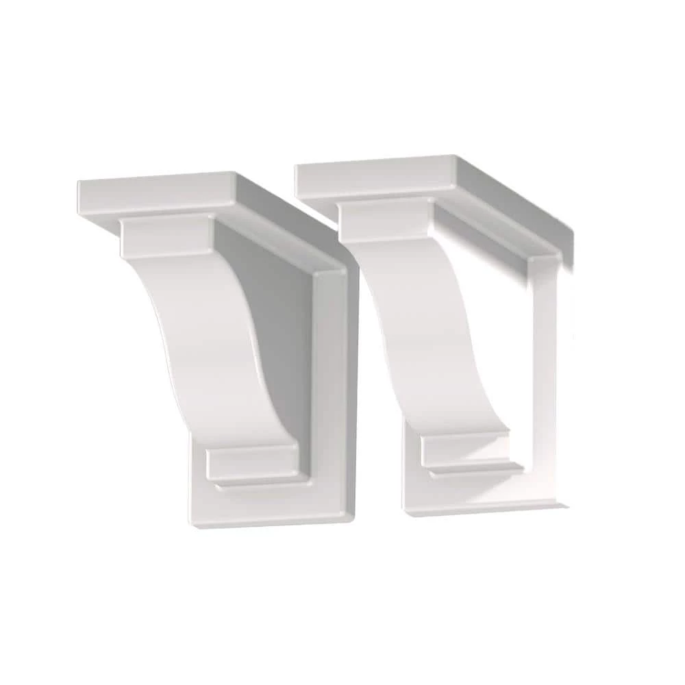 Mayne Yorkshire White Vinyl Decorative Corbel (2-Pack)