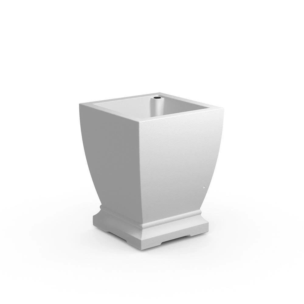 Mayne Acadia 16 in. Square Self-Watering White Polyethylene Planter - Image 2