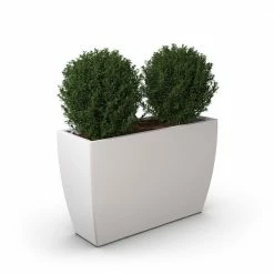 Mayne Kobi Trough White Polyethylene Planter