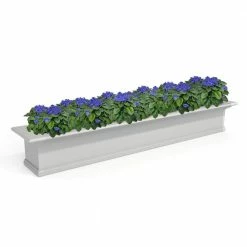 Mayne Yorkshire 72 in. x 12 in. Self Watering White Vinyl Window Box