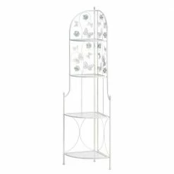 Zingz & Thingz 19 in. x 13.5 in. x 58 in. Iron Butterfly Corner Rack 4-Tier