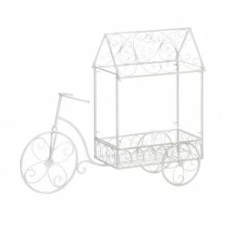 Zingz & Thingz 36 in. x 12.25 in. x 29.25 in. Vintage Iron Bicycle Plant House