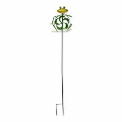 Zingz & Thingz 11.5 in. x 6.5 in. x 57 in. Frog Garden Stake