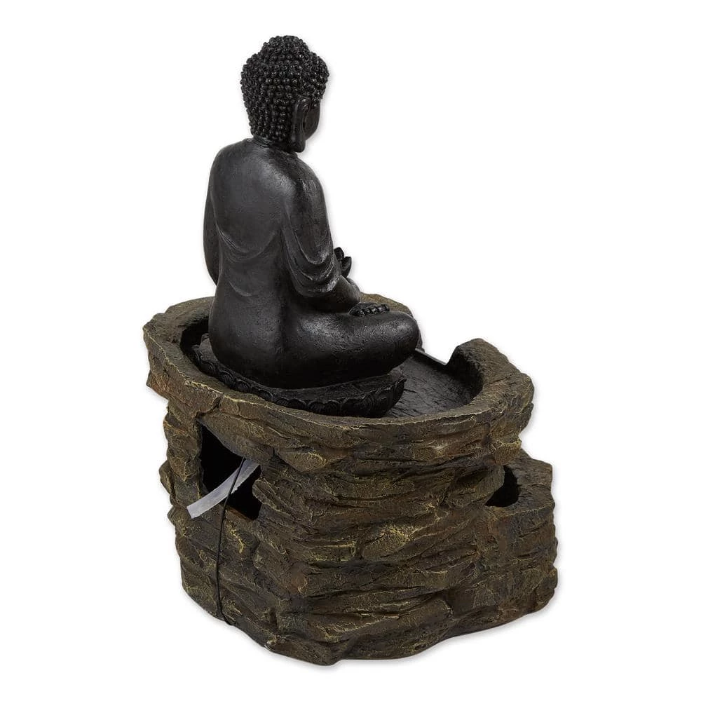 Zingz & Thingz 21.12 in. x 20.12 in. x 29.37 in. Zen Buddha Fountain (Incl pump) - Image 3