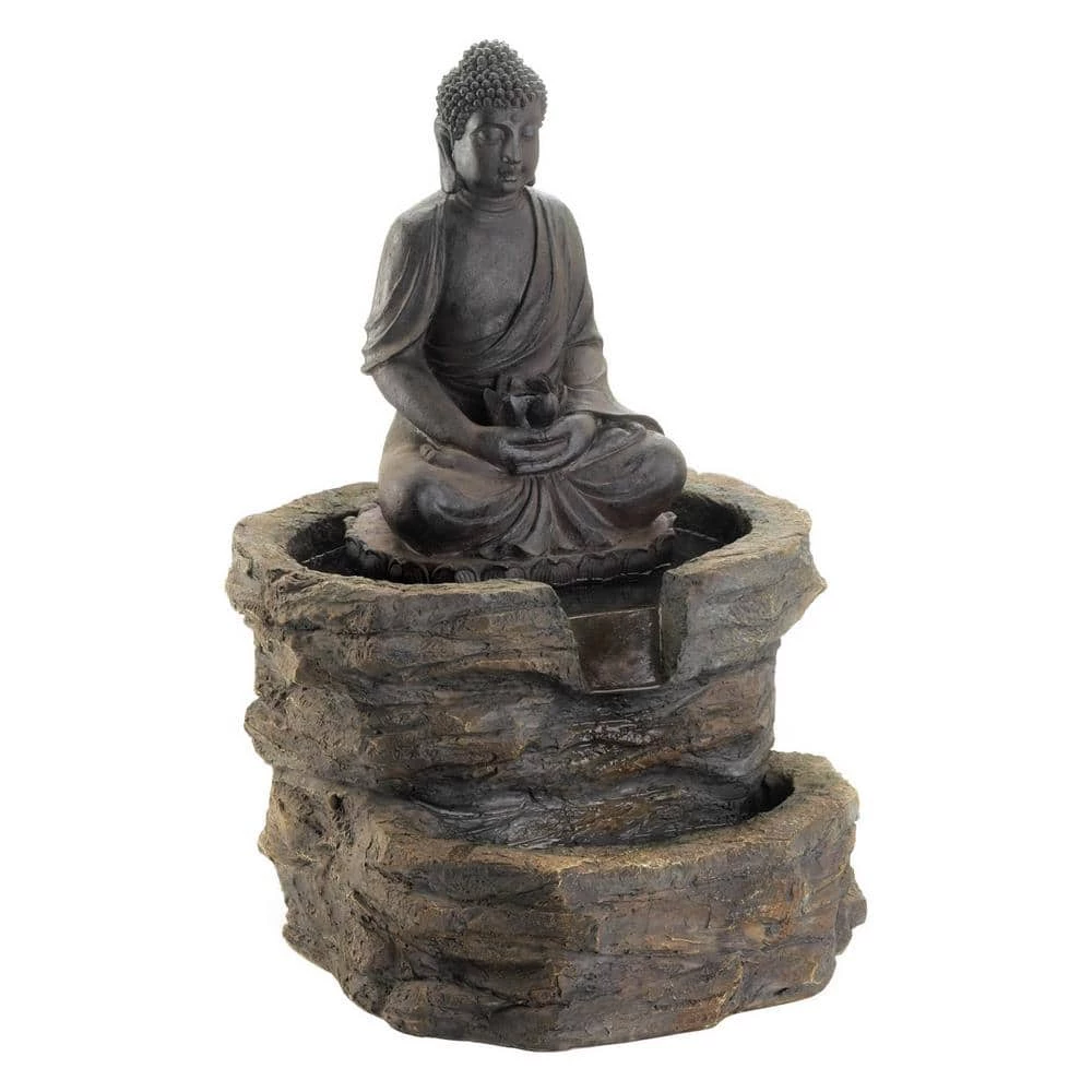 Zingz & Thingz 21.12 in. x 20.12 in. x 29.37 in. Zen Buddha Fountain (Incl pump)