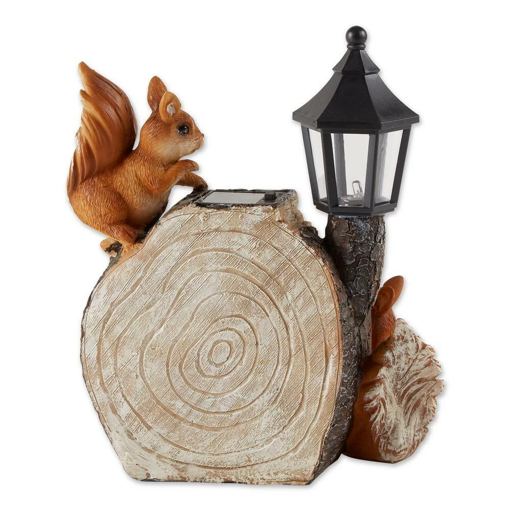 Zingz & Thingz 7.5 in. x 4.75 in. x 9.5 in. Solar Welcome To Our Garden Squirrels - Image 2