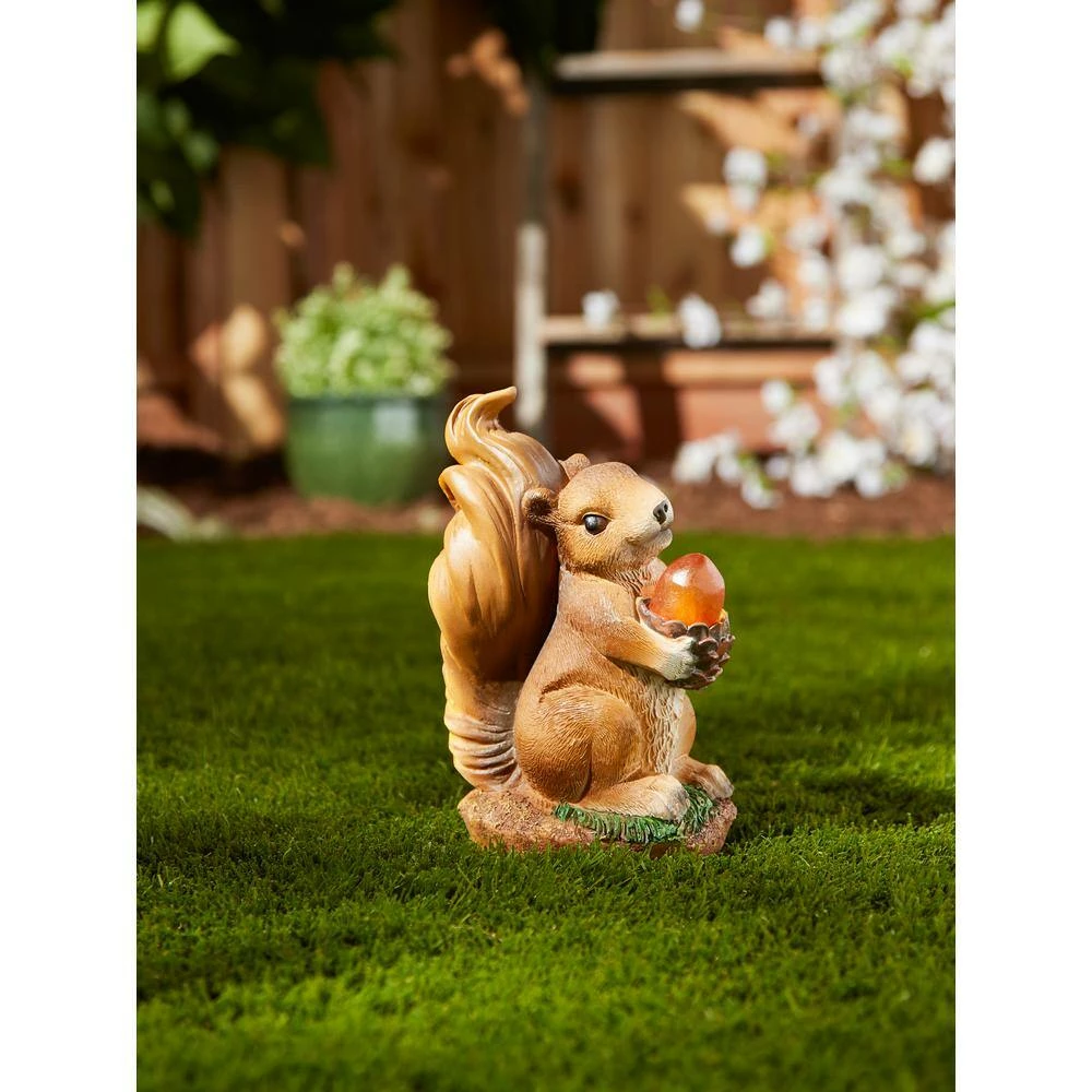 Zingz & Thingz 3.75 in. x 4.5 in. x 7.25 in. Squirrel Solar Statue - Image 10