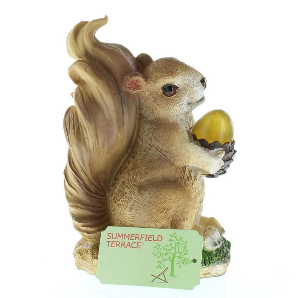 Zingz & Thingz 3.75 in. x 4.5 in. x 7.25 in. Squirrel Solar Statue - Image 5