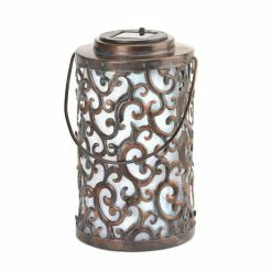 Zingz & Thingz 8.25 in. Garden Gate Solar Lantern