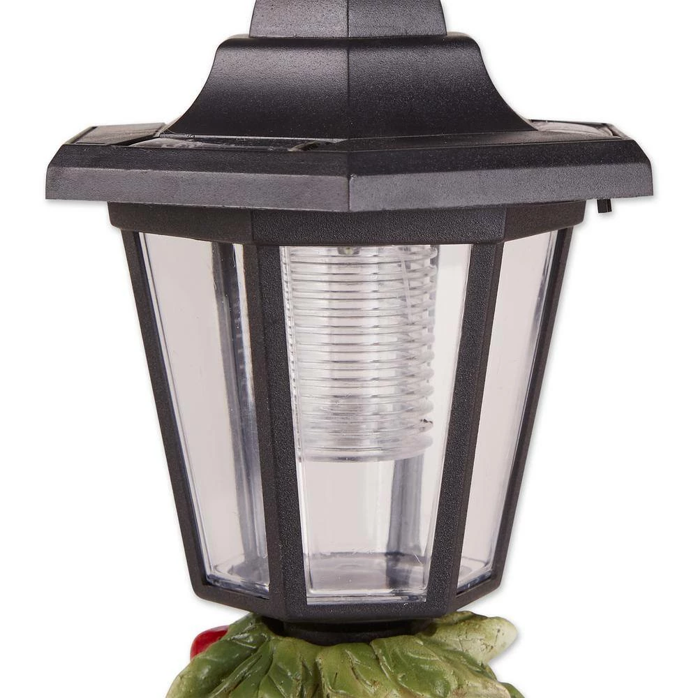 Zingz & Thingz 4.5 in. x 4.5 in. x 14.75 in. Apple Basket Solar Street Light Statue - Image 4